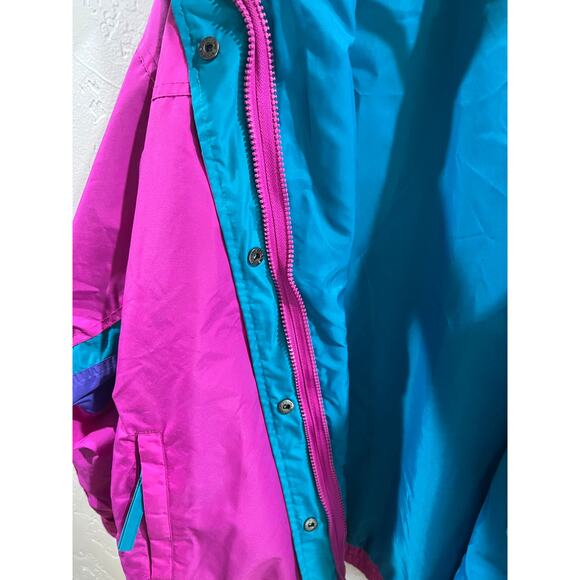 Vintage Columbia Bugaboo Radial Sleeve Ski Jacket Women’s XL – Pink & Teal 90s - Picture 7 of 11